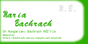 maria bachrach business card